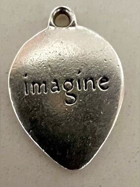 Dogeared Brand Sterling Silver Vintage Imagine Pendant Charm